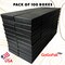 MADE IN USA - 100 Boxes - Black Embossed Jewelry Boxes with Cotton Filling - 3.5"x3.5"x7/8"
